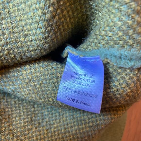 Witty Fox green peace sign crew neck sweater medium - Picture 5 of 5